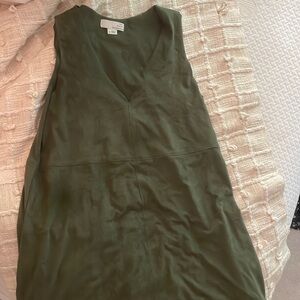 Ten Sixty Sherman Green Suede Dress
